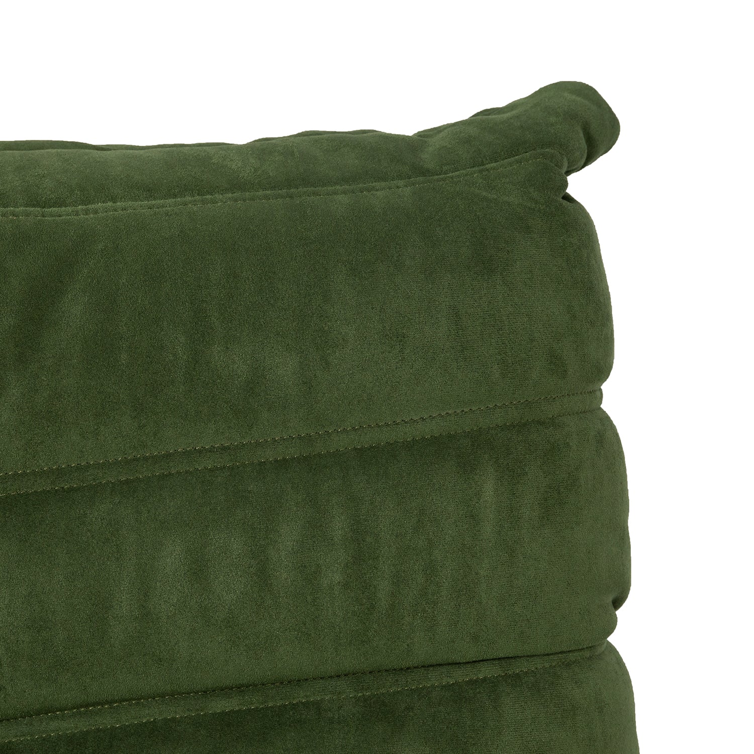 Togo Style Sofa Green Suede 1 Seater