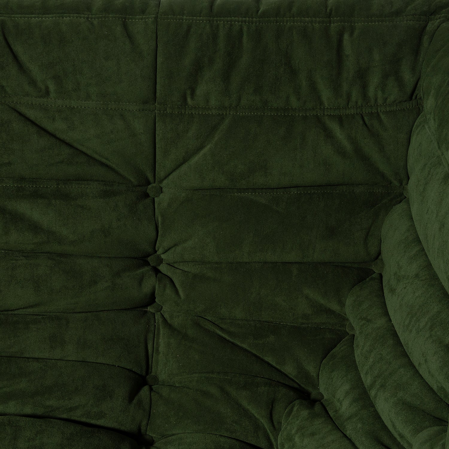Togo Style Sofa Green Suede