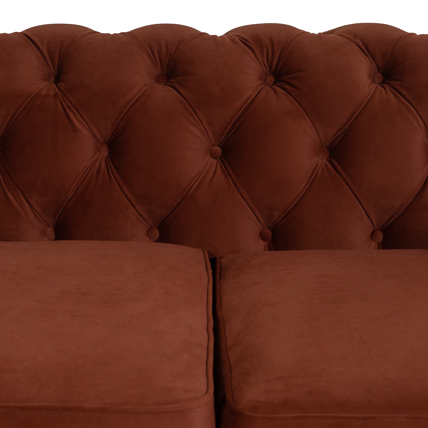 2 Seater Chesterfield Sofa Brick Red