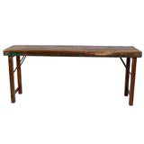 Wooden Antique Folding Console Table Brown