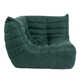 Togo Style Sofa Green Linen Corner