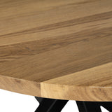 Solid Oak Round  Dining Table by Strachel A.F. /Star Frame