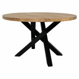 Solid Oak Round  Dining Table by Strachel A.F. / Spider Frame