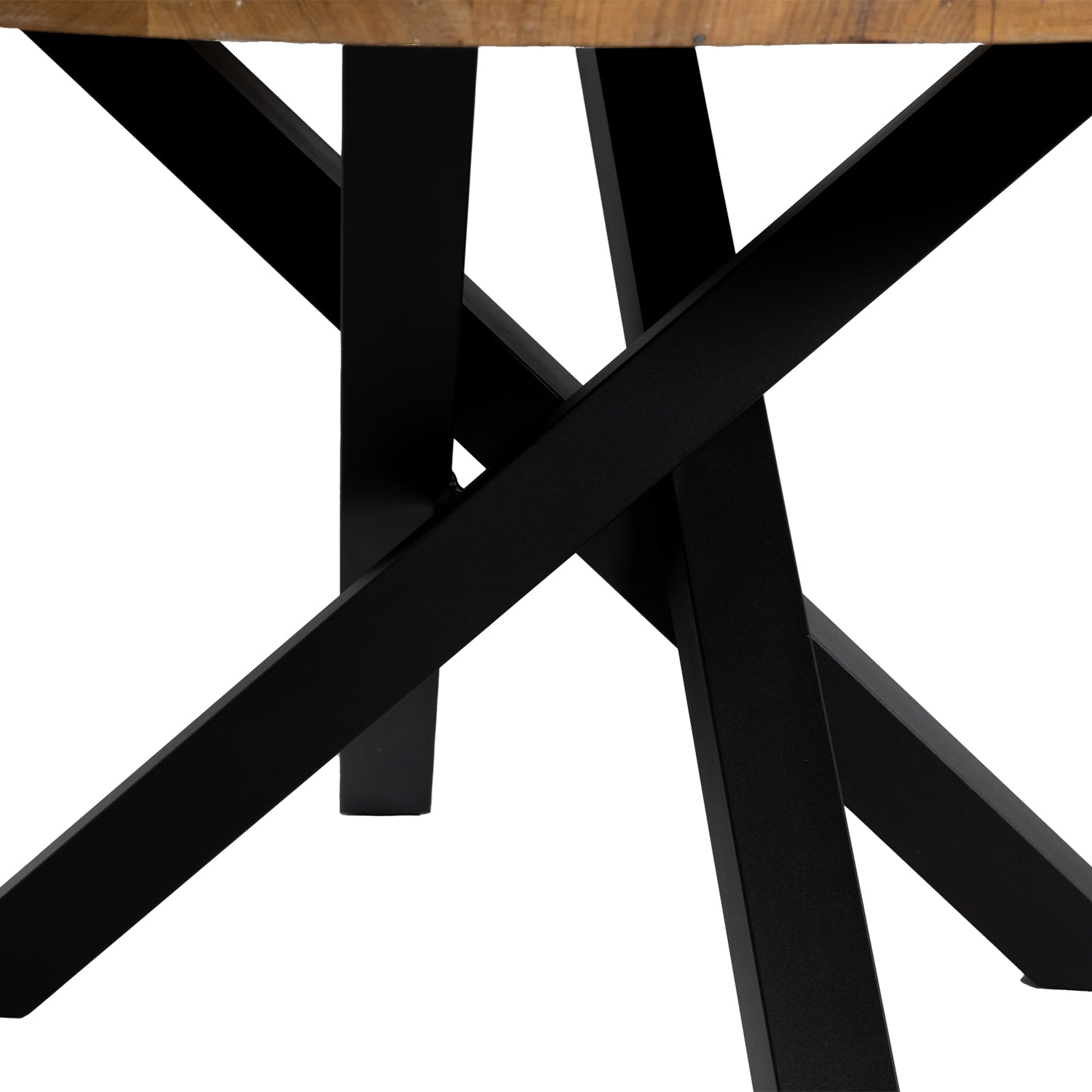 Solid Oak Round  Dining Table by Strachel A.F. / Spider Frame