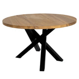 Solid Oak Round  Dining Table by Strachel A.F. / Spider Frame