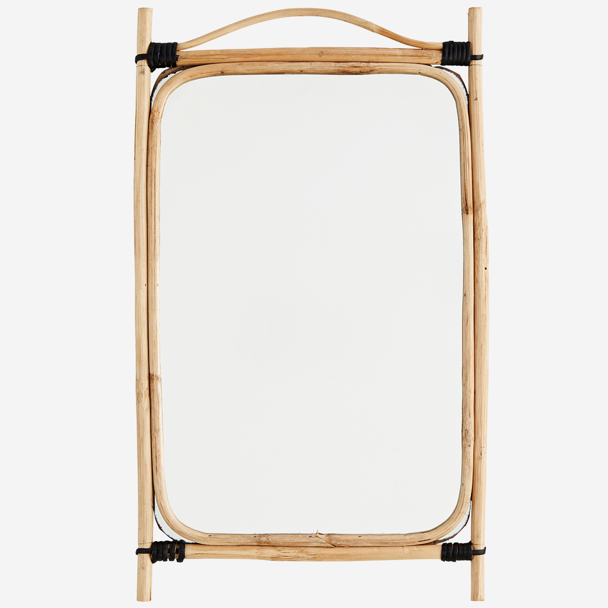 Rectangular Mirror With Bamboo Frame 34x56 cm