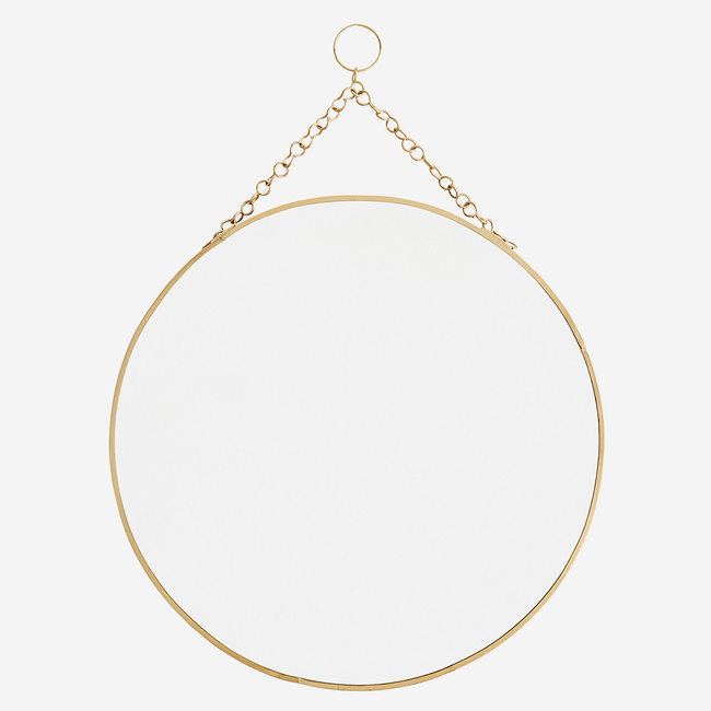 Round Mirror Brass D:30cm