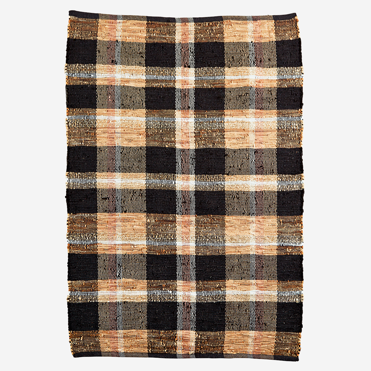 Checked leather Rug Madam Stoltz