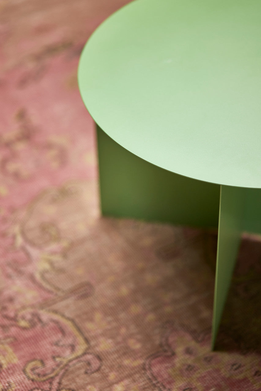 HKliving Metal Side Table Round Fern Green