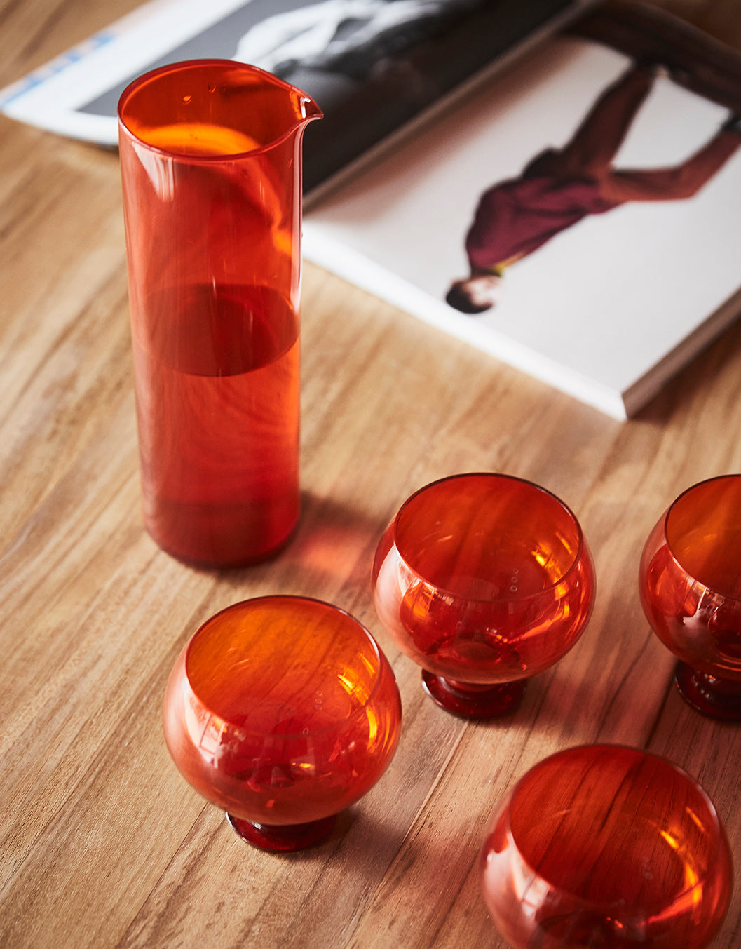 HKliving Funky Orange Glassware Set