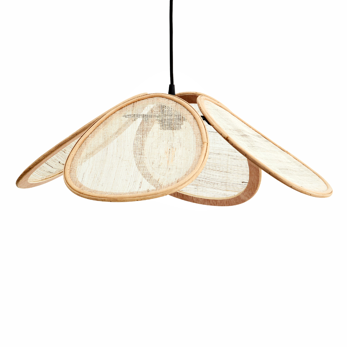 Rattan Ceiling Lamp With Linen