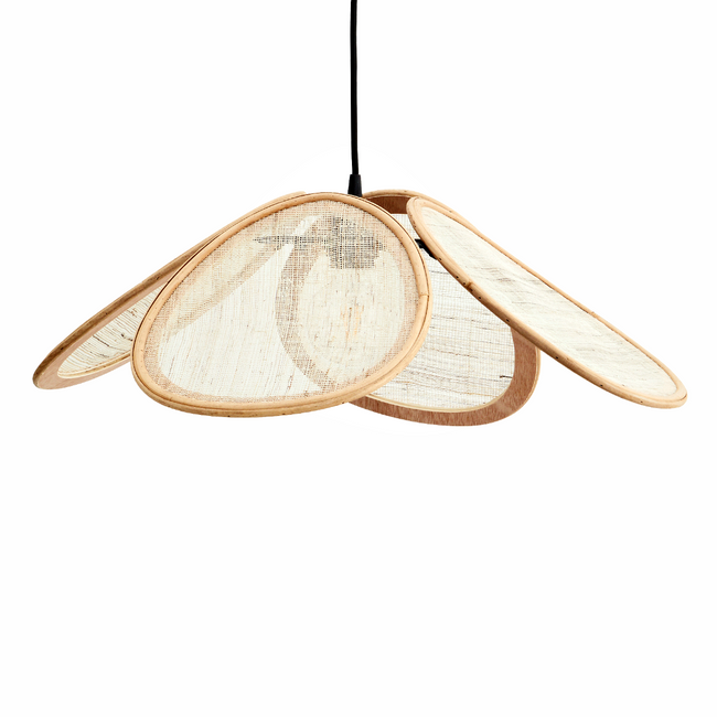 Rattan Ceiling Lamp With Linen