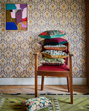 HKliving Printed Satin Cushion Retro (25x40)
