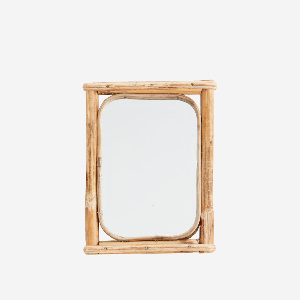 Rectangular Mirror With Bamboo Frame 15x21 cm