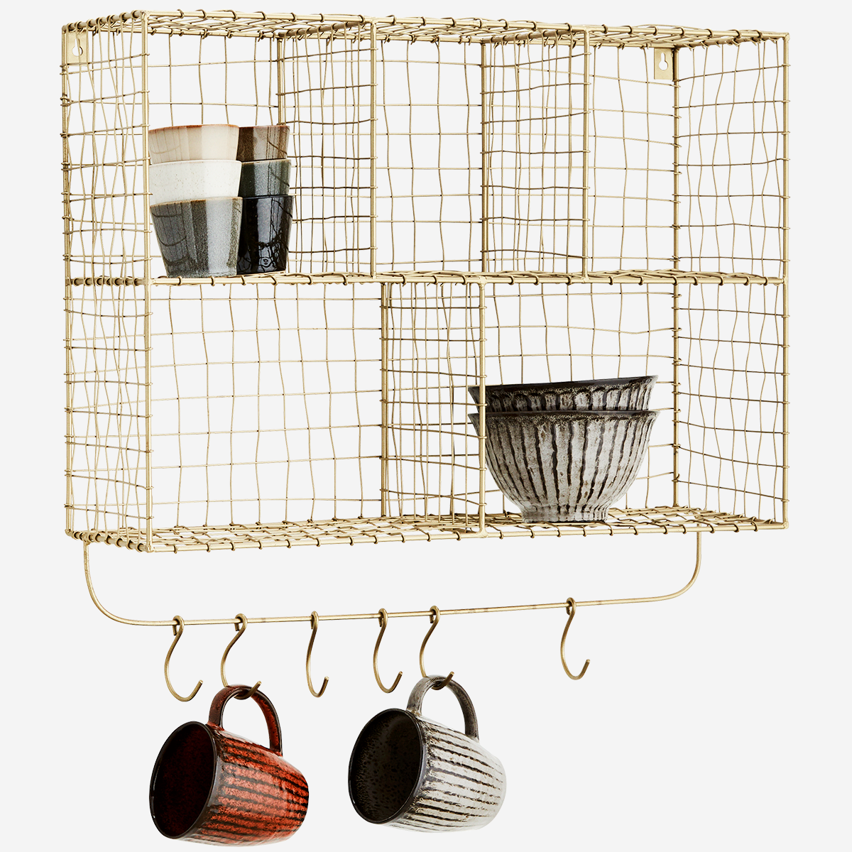 Hanging Shelf With Hooks 56x18x52 cm. - Madam Stoltz