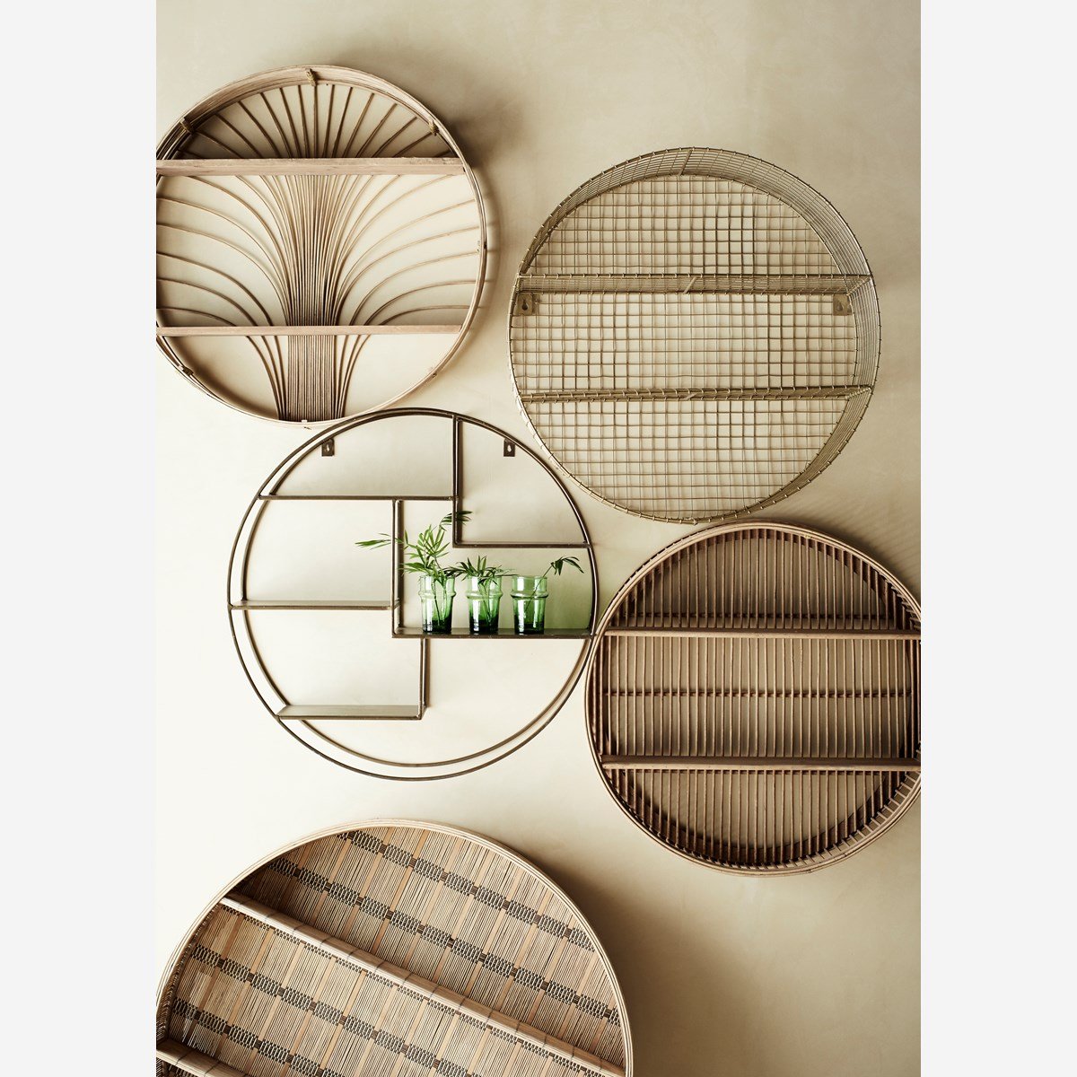 Round Bamboo Shelf D:60 cm