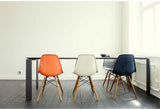 Iconic DSW Style Side Chair  Orange - Natural Legs