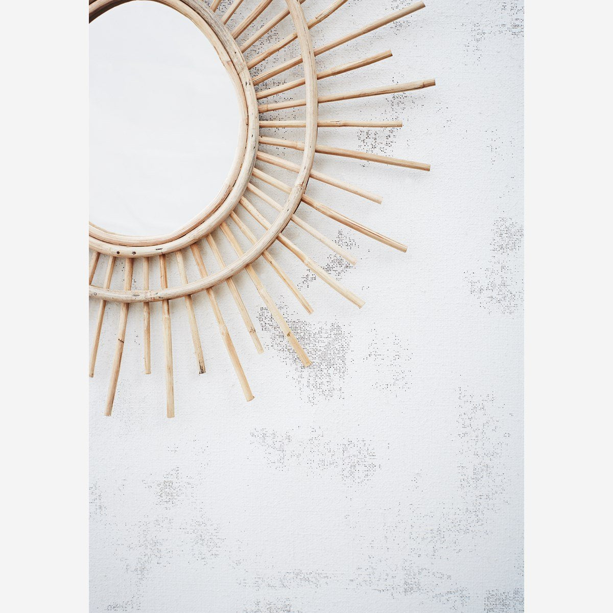 Oval Mirror With Bamboo Frame 70x60 cm - Madam Stoltz