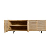 Solid Oak 4 Doors Slatted Cabinet L 210cm/ Strachel A.F.