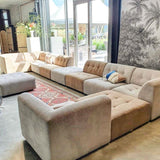 HKliving vint couch: element right, corduroy rib, brown