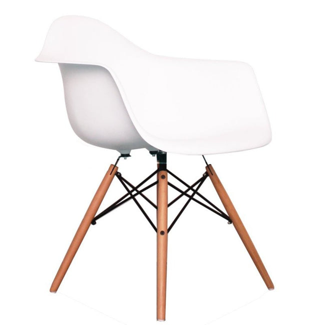 Iconic DAW Style Arm Chair - White