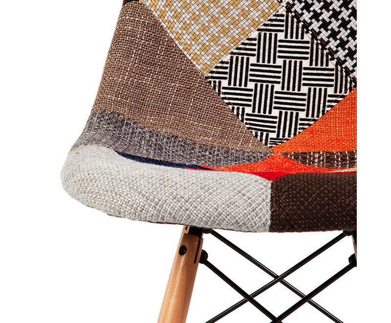 Patchwork Upholstery DSW Chair - Inspired By Designs of Charles & Ray Eames