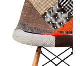 Patchwork Upholstery DSW Chair - Inspired By Designs of Charles & Ray Eames