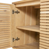 Solid Oak 4 Doors Slatted Cabinet L 210cm/ Strachel A.F.