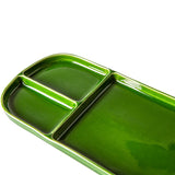 HKliving Ceramic Plate Rectangular Green