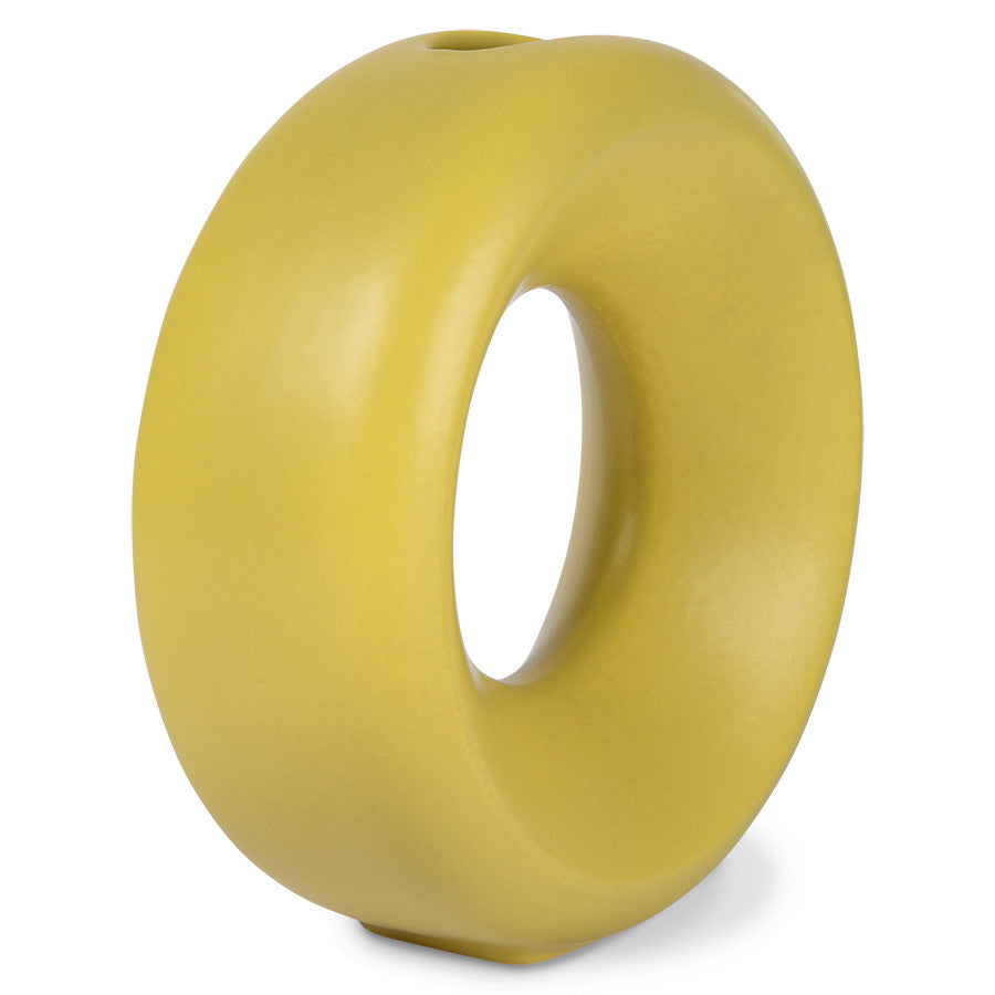 HKliving Ceramic Circle Vase S Green