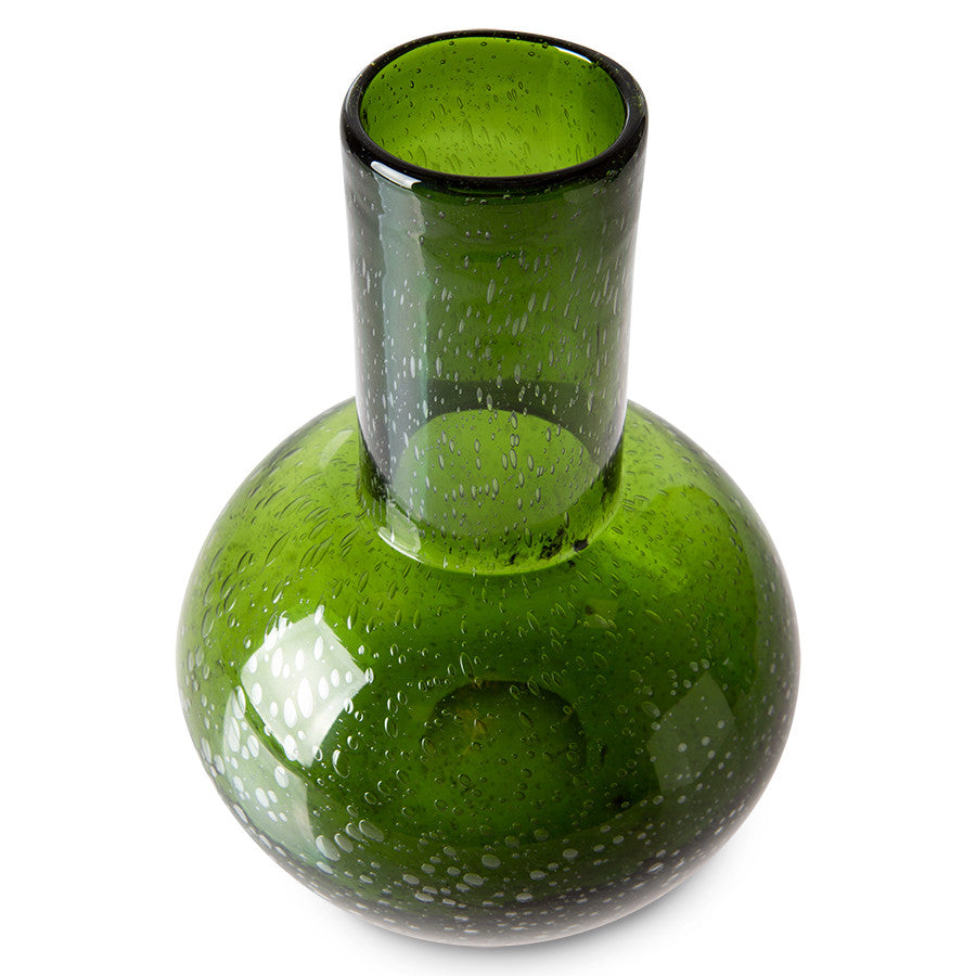 HKliving  Green Glass Blown Vase M
