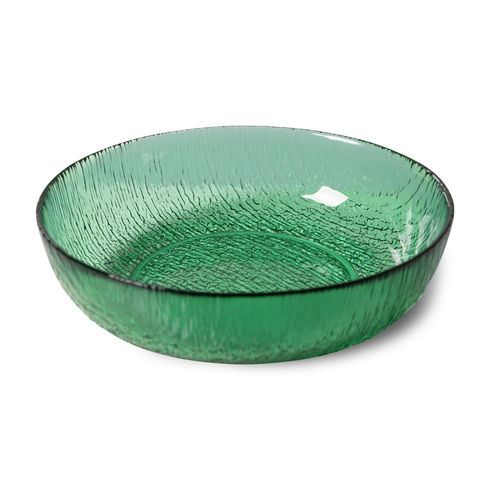 HKliving Glass Salad Bowl Green