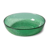 HKliving Glass Salad Bowl Green