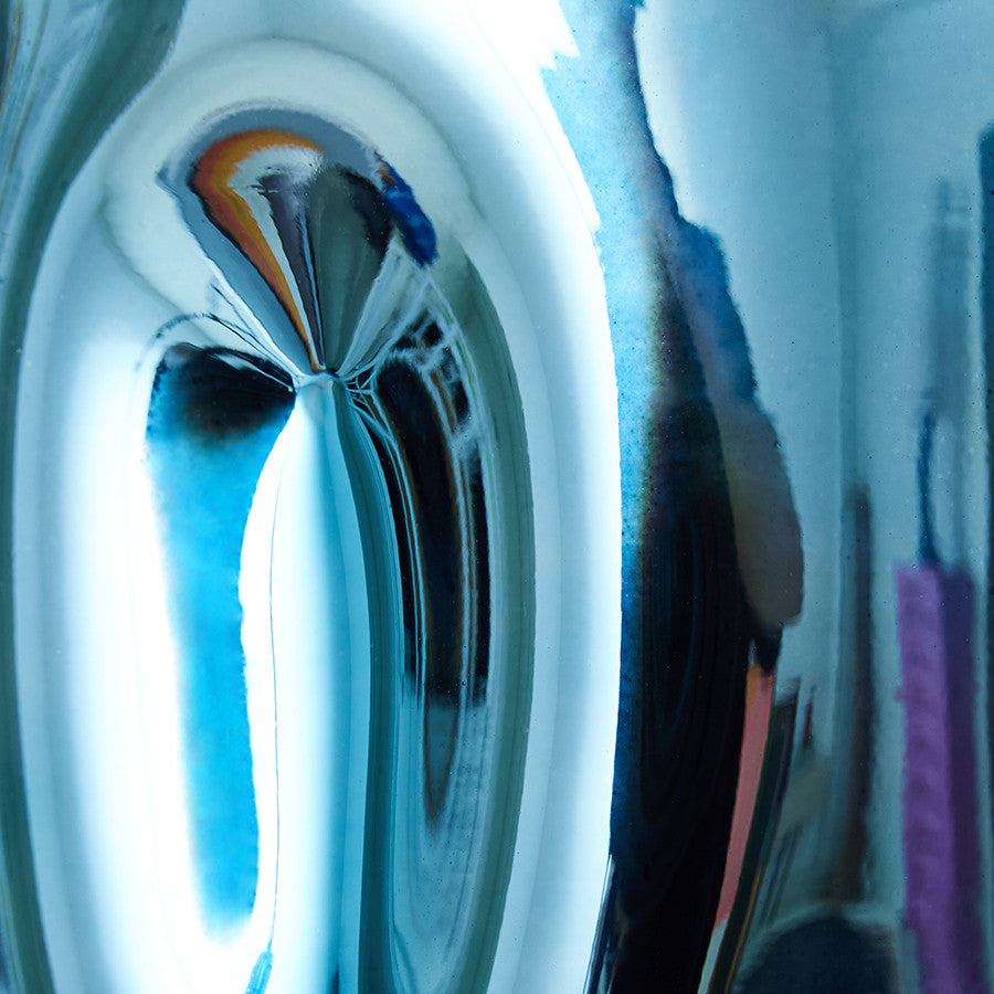 HKliving Blue Chrome Glass Vase
