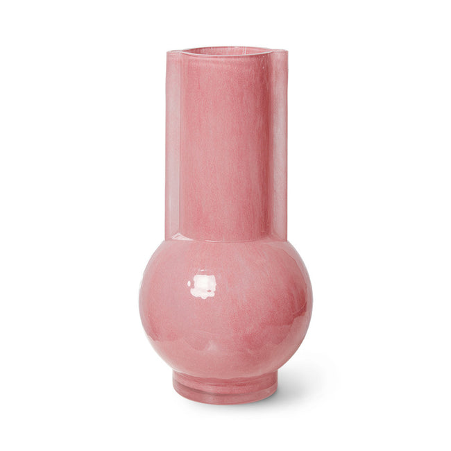 HKliving Glass Vase Flamingo Pink