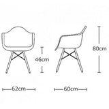 Iconic DAW Style Arm Chair - Black