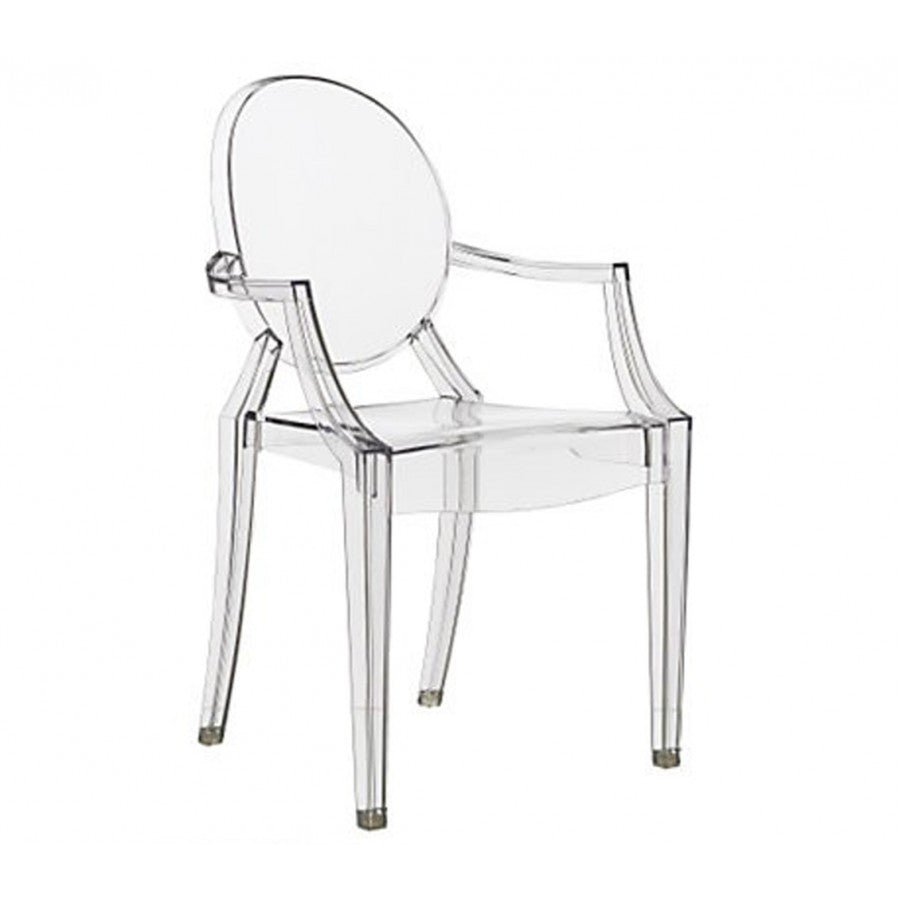 Philippe Starck Style Louis Ghost Arm Chair - Clear