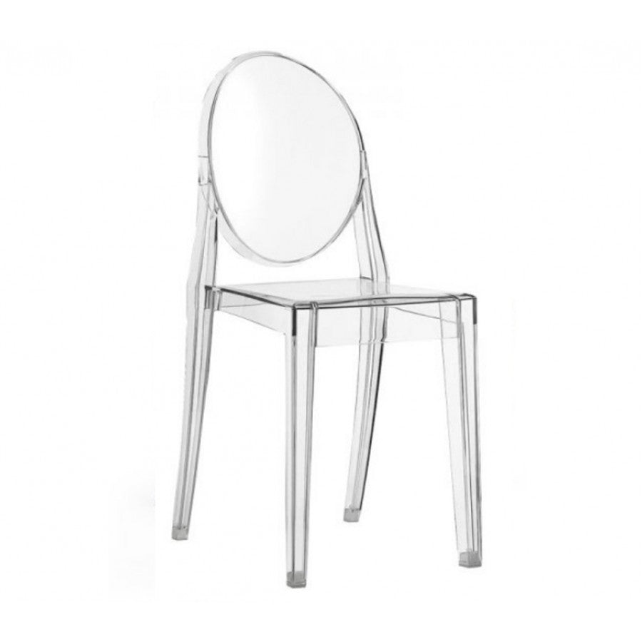 Philippe Starck Style Ghost Victoria Side Chair - Clear
