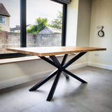 Solid Oak Dining Table Natural / Star Frame Black / Strachel A.F.