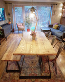 Trapeze Frame Ash Dining Table by Strachel A.F.