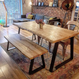 Trapeze Frame Ash Dining Table by Strachel A.F.