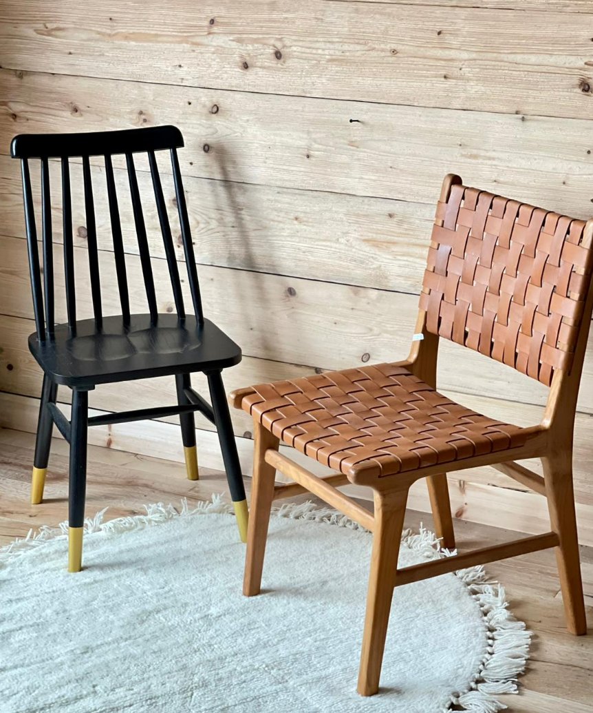 Windsor Chair Black / Golden Dipped Legs