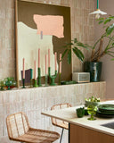 HKliving Ceramic Plate Rectangular Green