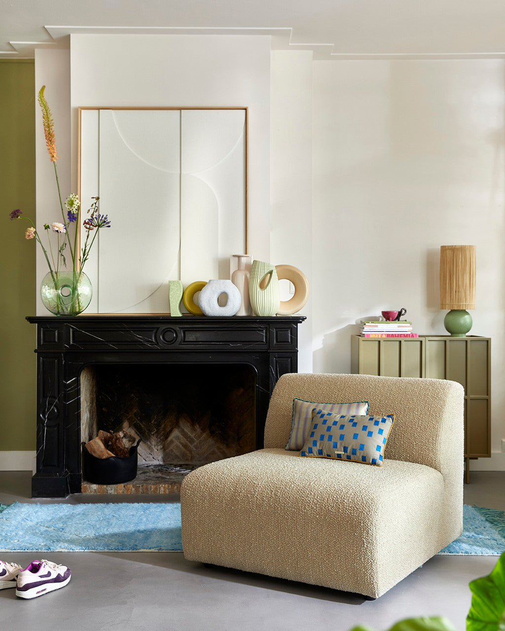 HKliving Ceramic Lamp Base Pistachio Green