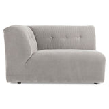 HKliving Vint Couch: Element Left 1.5 Seat Corduroy Rib Cream