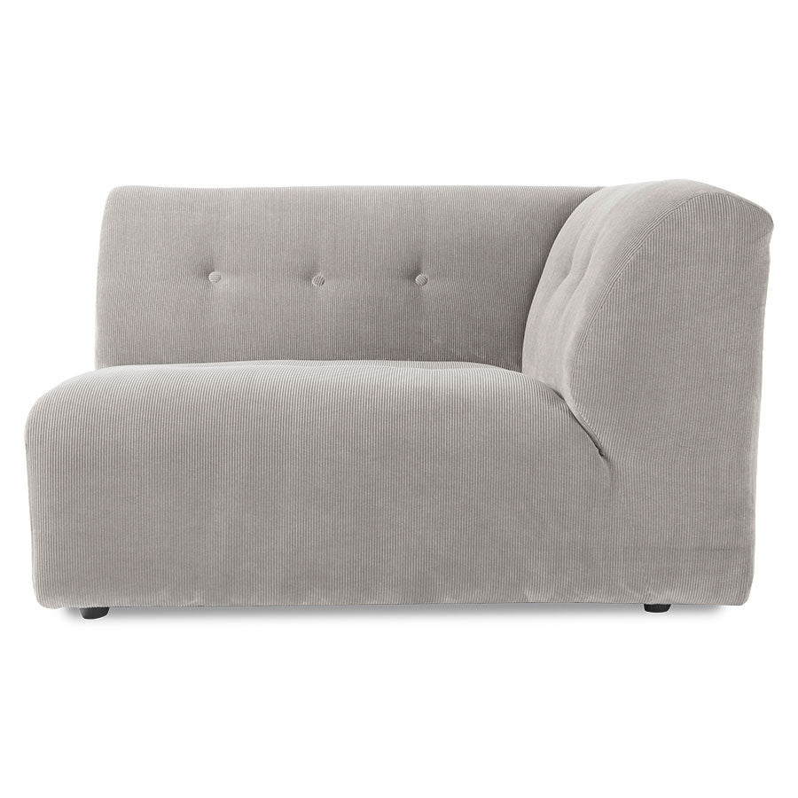 HKliving Vint Couch: Element Right 1.5 Seat Corduroy Rib Cream