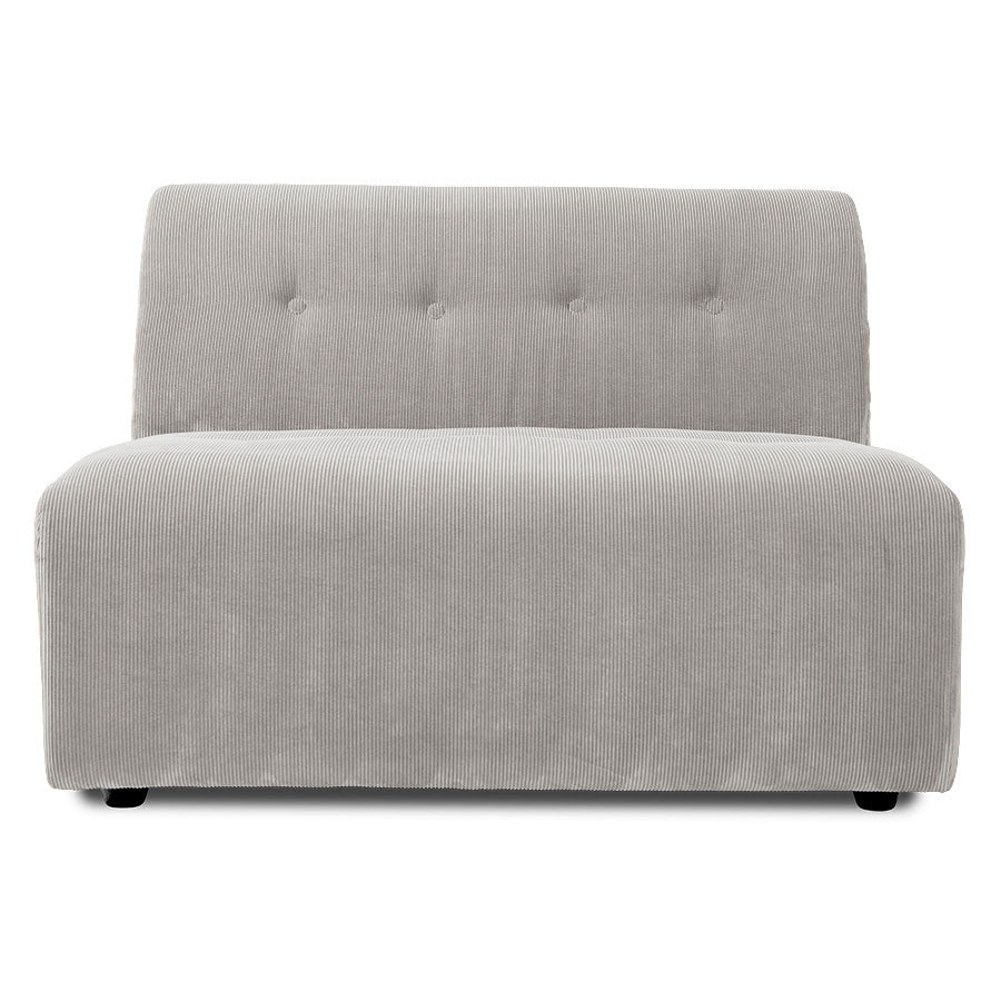 HKliving Vint Couch: Element Middle 1.5 Seat Corduroy Rib Cream