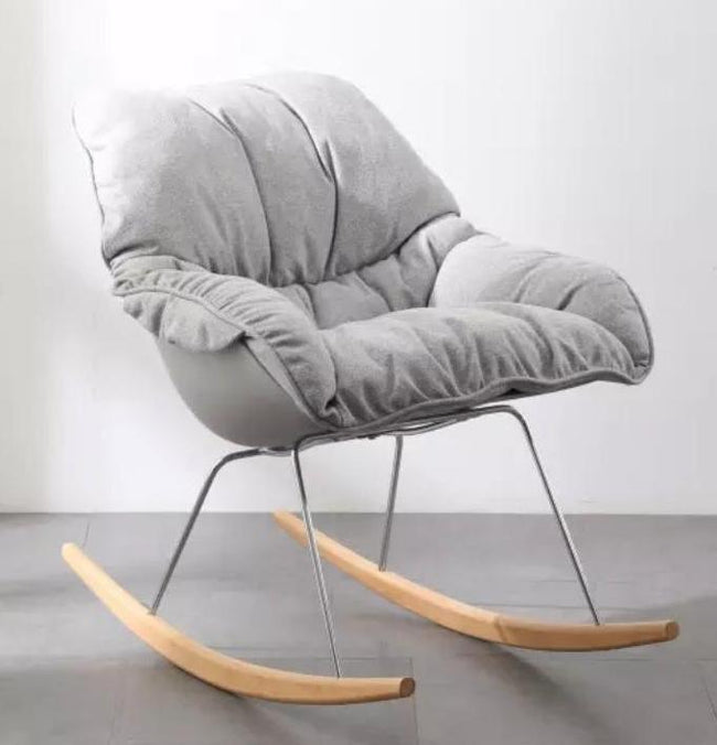 Fabric Soft Seat Rocking Chair Grey