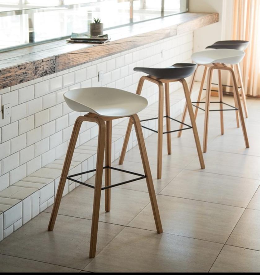 Vogue Low Back Bar Stool - Light Grey