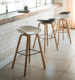 Vogue Low Back Bar Stool - White